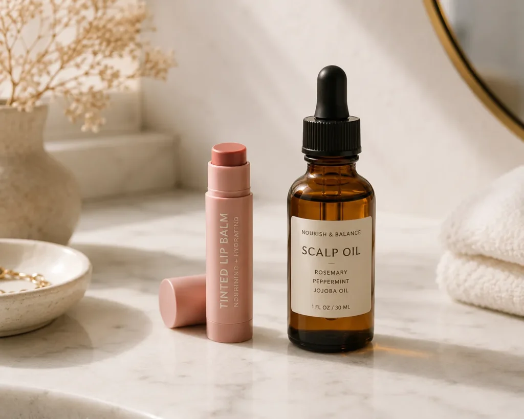 10 After Sun Mistakes That Can Harm Your Skin 9 Lip balm and scalp oil for after sun lip and scalp care