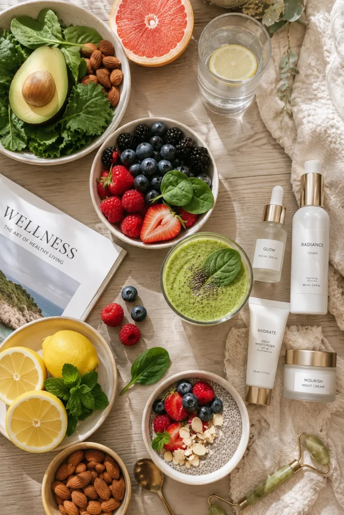 10 Healthy Skin Routines to Wake Up Glowing Daily 5 Healthy foods and skincare essentials that support naturally glowing skin