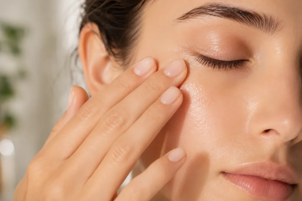 12 Jojoba Oil Benefits for Healthy Glowing Skin 5 Applying jojoba oil around the eye area to soften fine lines