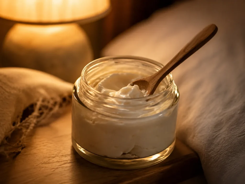 10 Best Lotion Picks for Soft and Nourished Skin 3 Thick shea butter deep moisture lotion in a jar for rough, dry skin