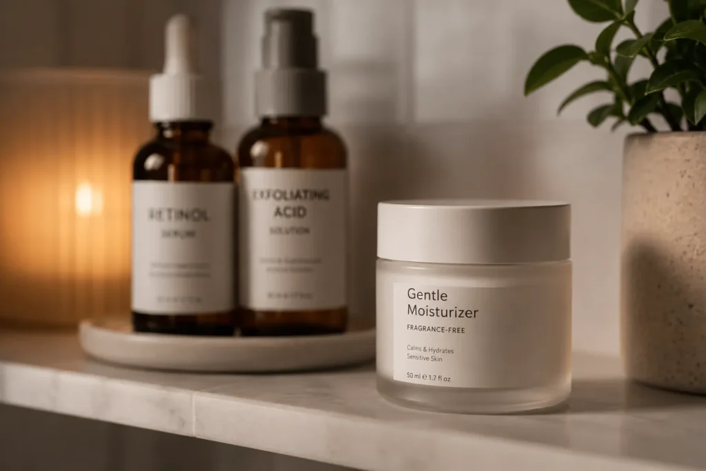 10 After Sun Mistakes That Can Harm Your Skin 8 Gentle skincare products replacing retinol and acids after sun exposure