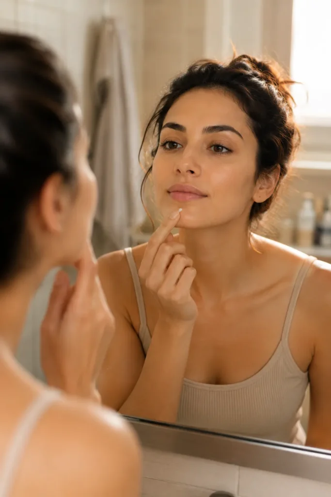 11 Skin Types Secrets for a Better Glow Today 8 Spot treatment application for acne prone skin