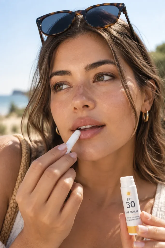 10 UV Protection Mistakes That Could Harm Your Skin 11 Applying SPF lip balm while wearing UV protective sunglasses