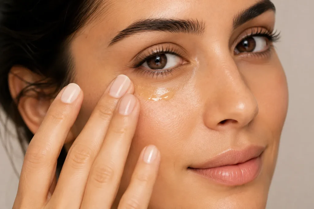 10 Rosehip Oil Uses for Clear, Soft and Radiant Skin 6 Gently patting rosehip oil around the eye area with the ring finger