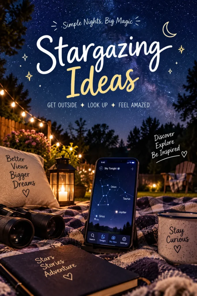 12 Outdoor Fun Activities Everyone Will Love 8 Blanket set up for a backyard stargazing night