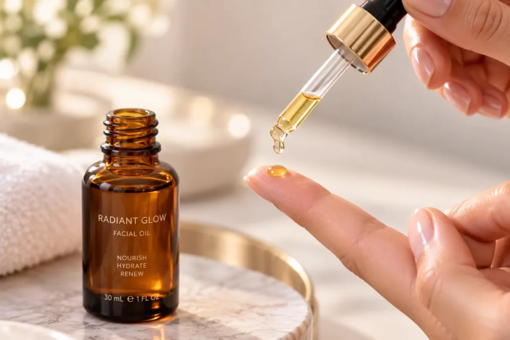 10 Face Hydration Tips for Soft, Glowing Skin 5 Facial oil dropper bottle for sealing in skin hydration