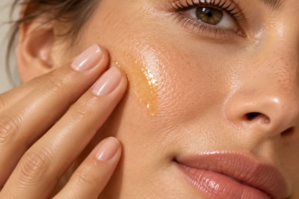 10 Healing Oils That Boost Your Beauty Routine Fast 7 Marula oil being patted into freshly cleansed skin