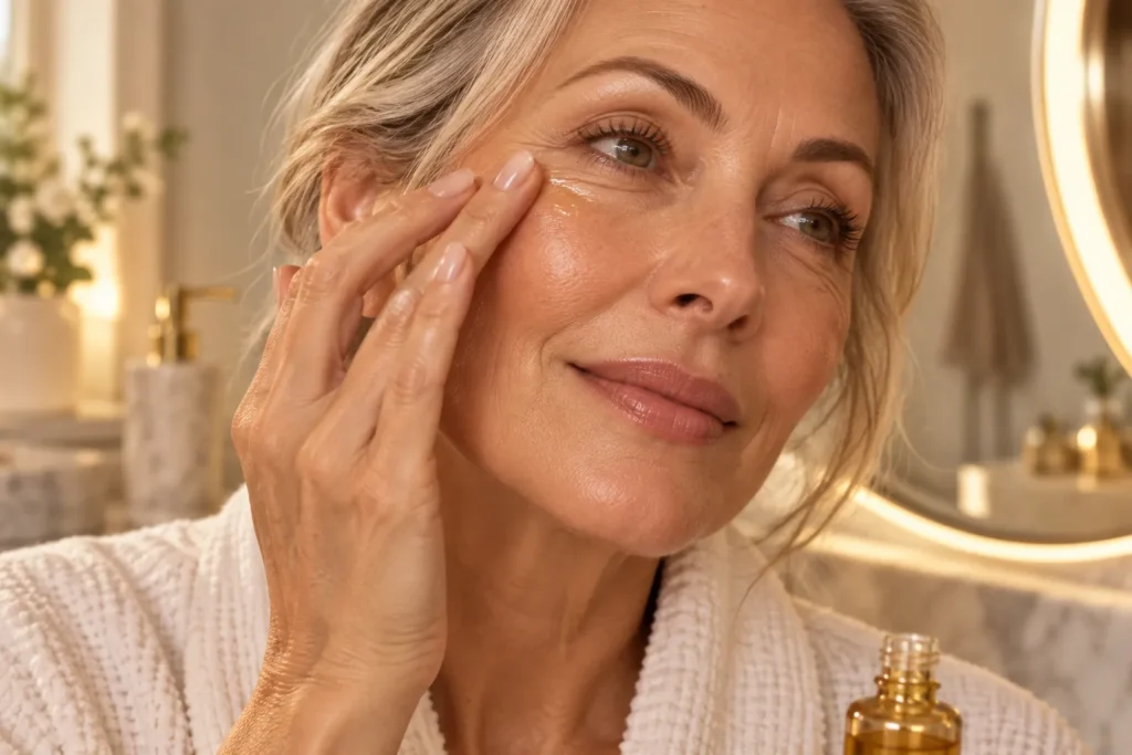 10 Healing Oils That Boost Your Beauty Routine Fast 11 Frankincense oil applied around eyes for fine lines