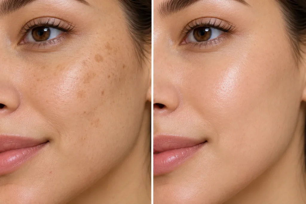 10 Sea Buckthorn Oil Uses for Naturally Glowing Skin 5 Before and after comparison of skin tone improvement using sea buckthorn oil