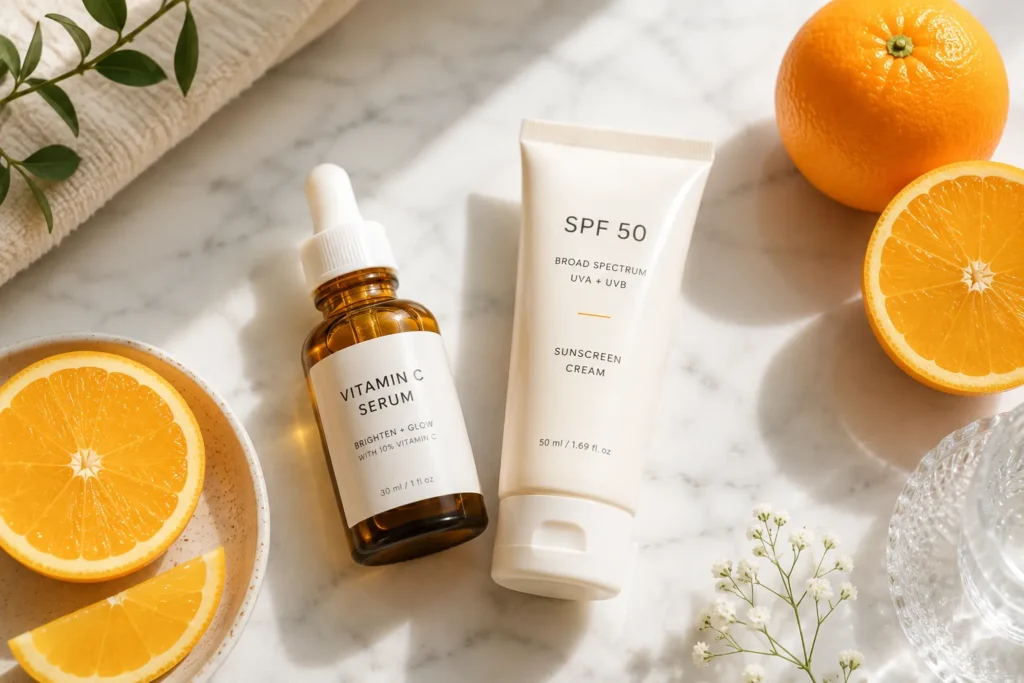 10 SPF Cream Tips for Healthy, Glowing Skin 11 Pairing vitamin C serum with SPF cream for extra skin protection