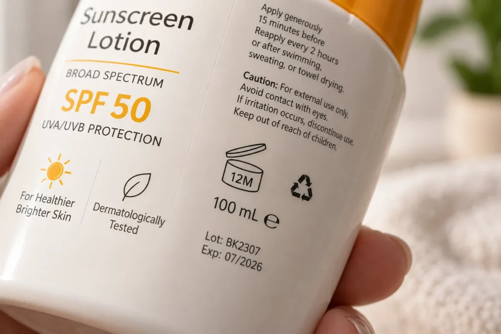 10 Sunscreen Lotion Secrets for Better Skin Care 9 Sunscreen lotion bottle showing the expiration jar symbol after opening