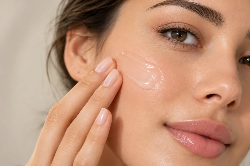10 Dermatologist Tested Beauty Picks Worth Trying 10 Gel moisturizer applied to clear matte acne prone skin