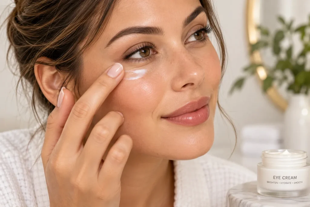 10 Broad Spectrum Sunscreen Mistakes to Avoid 10 Gentle eye cream with SPF applied around the delicate eye area