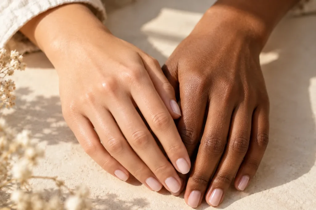 11 Ultraviolet Radiation Facts for Healthier Skin 6 Two hands with different skin tones showing sun protection matters for every skin type