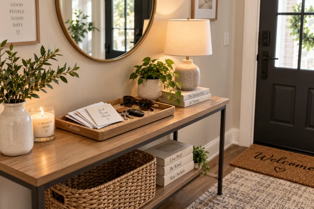 10 Simple Storage Ideas to Organize Every Room 8 Entryway tray holding keys, mail, and sunglasses
