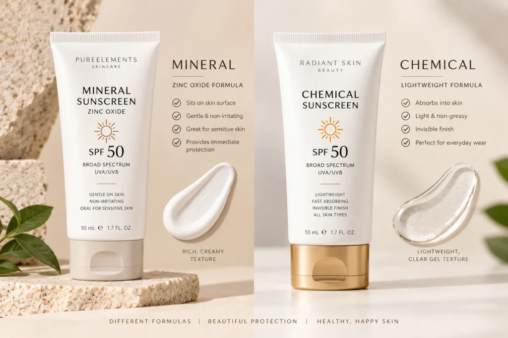 10 Summer Sunscreen Rules for Better UV Protection 8 Mineral sunscreen versus chemical sunscreen comparison