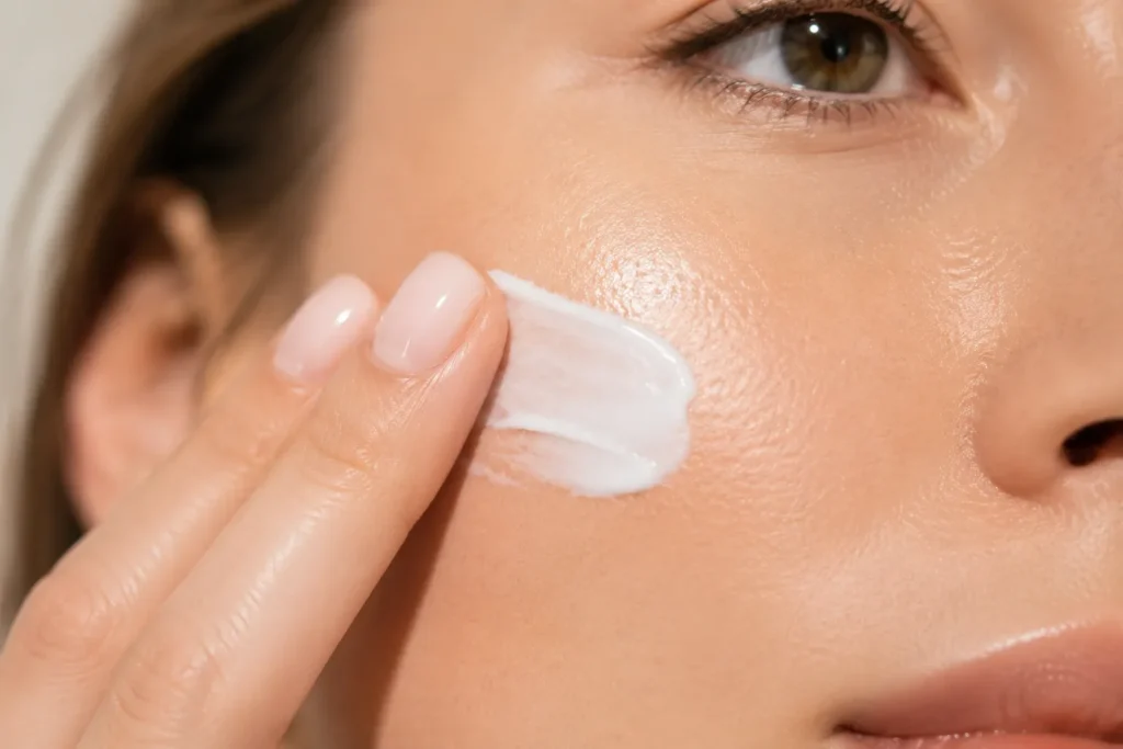 10 SPF Cream Tips for Healthy, Glowing Skin 8 Applying SPF cream smoothly under makeup without pilling